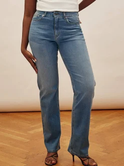Straight Jeans Mid Blue - Tall