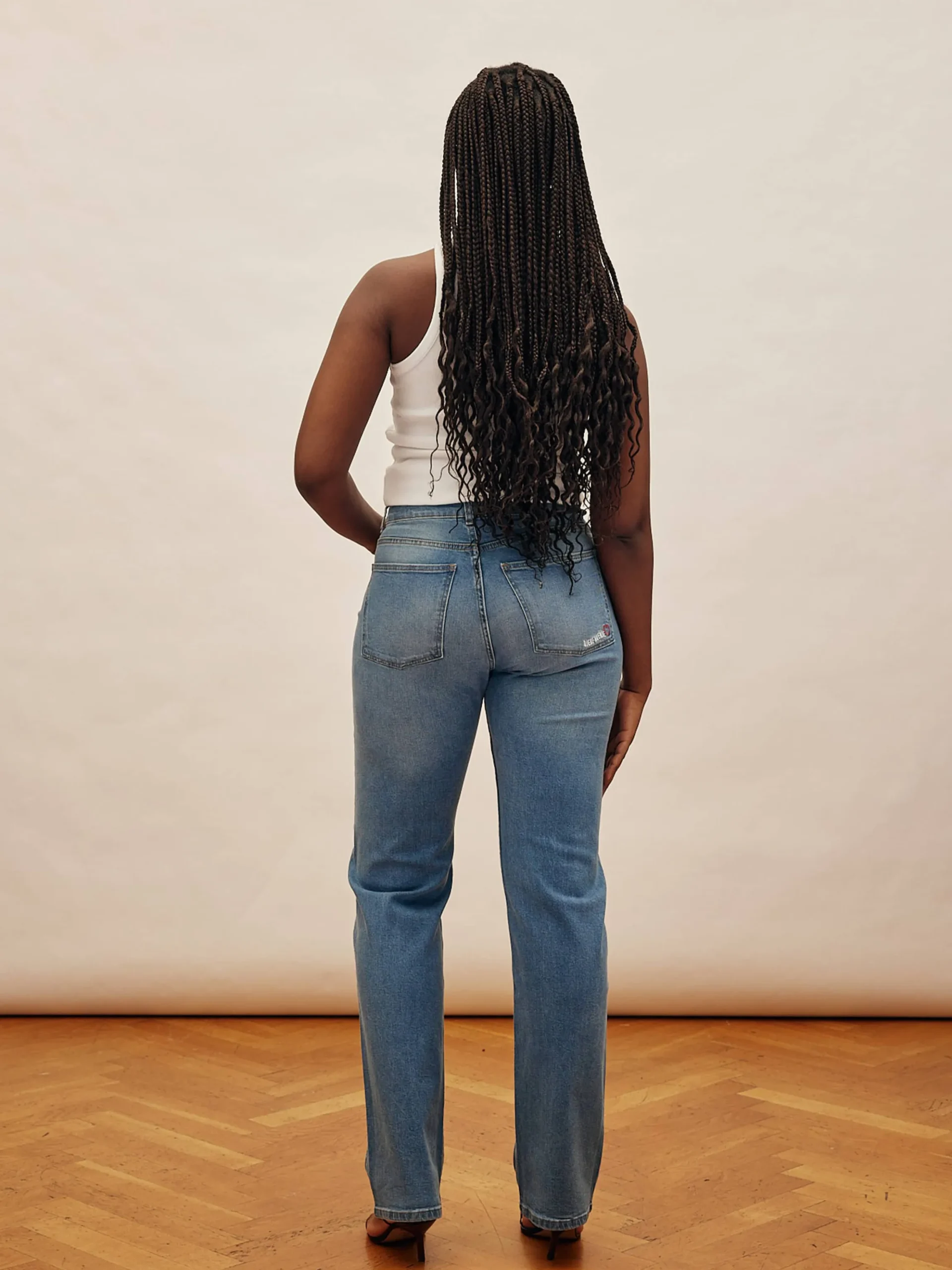 Straight Jeans Mid Blue - Tall