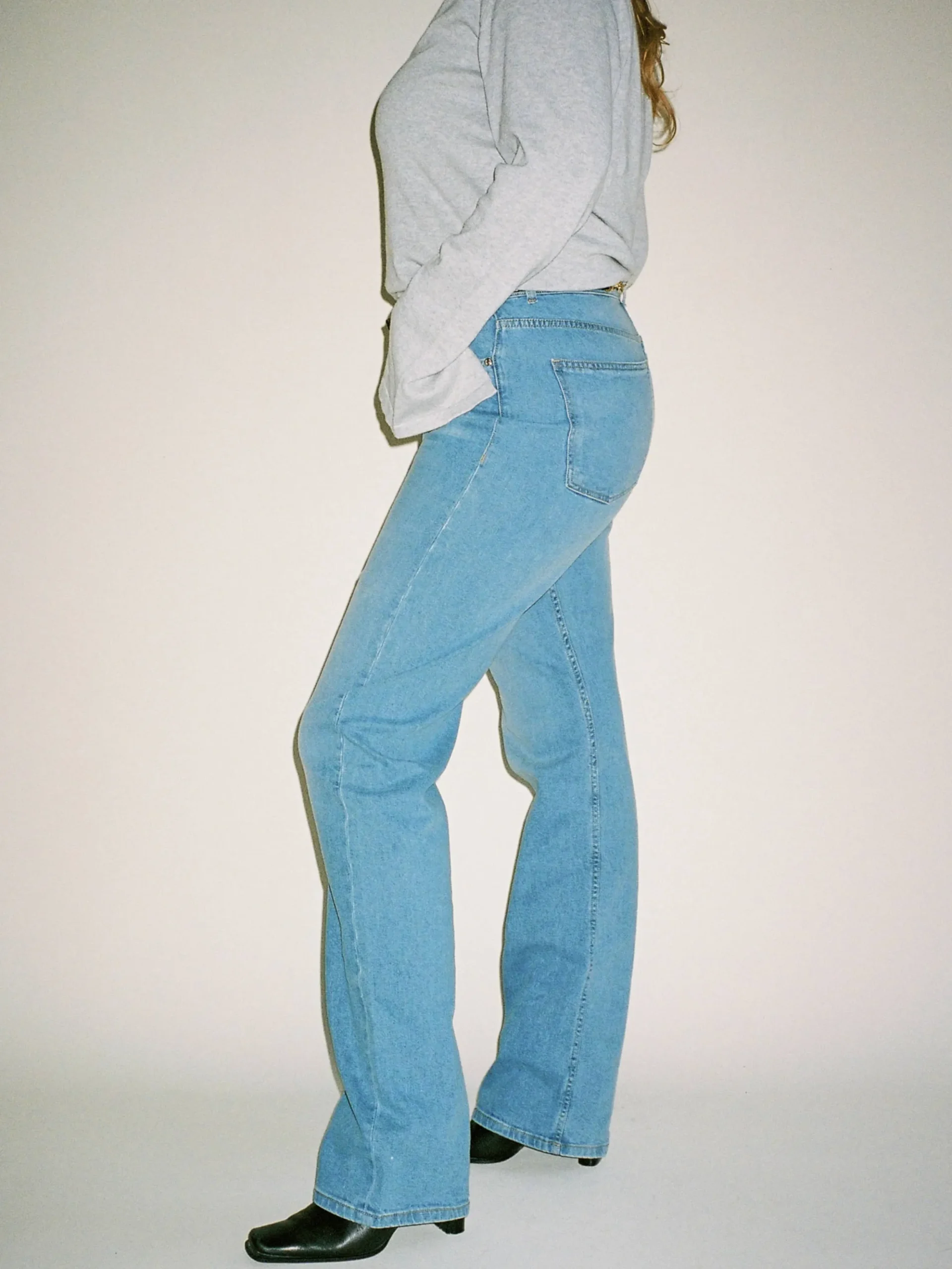 Straight Jeans Mid Blue - Tall