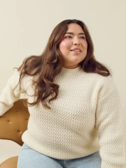 Structured Wool Sweater Cream
