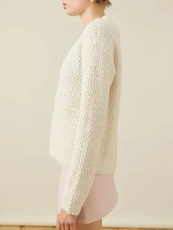 Structured Wool Sweater Cream