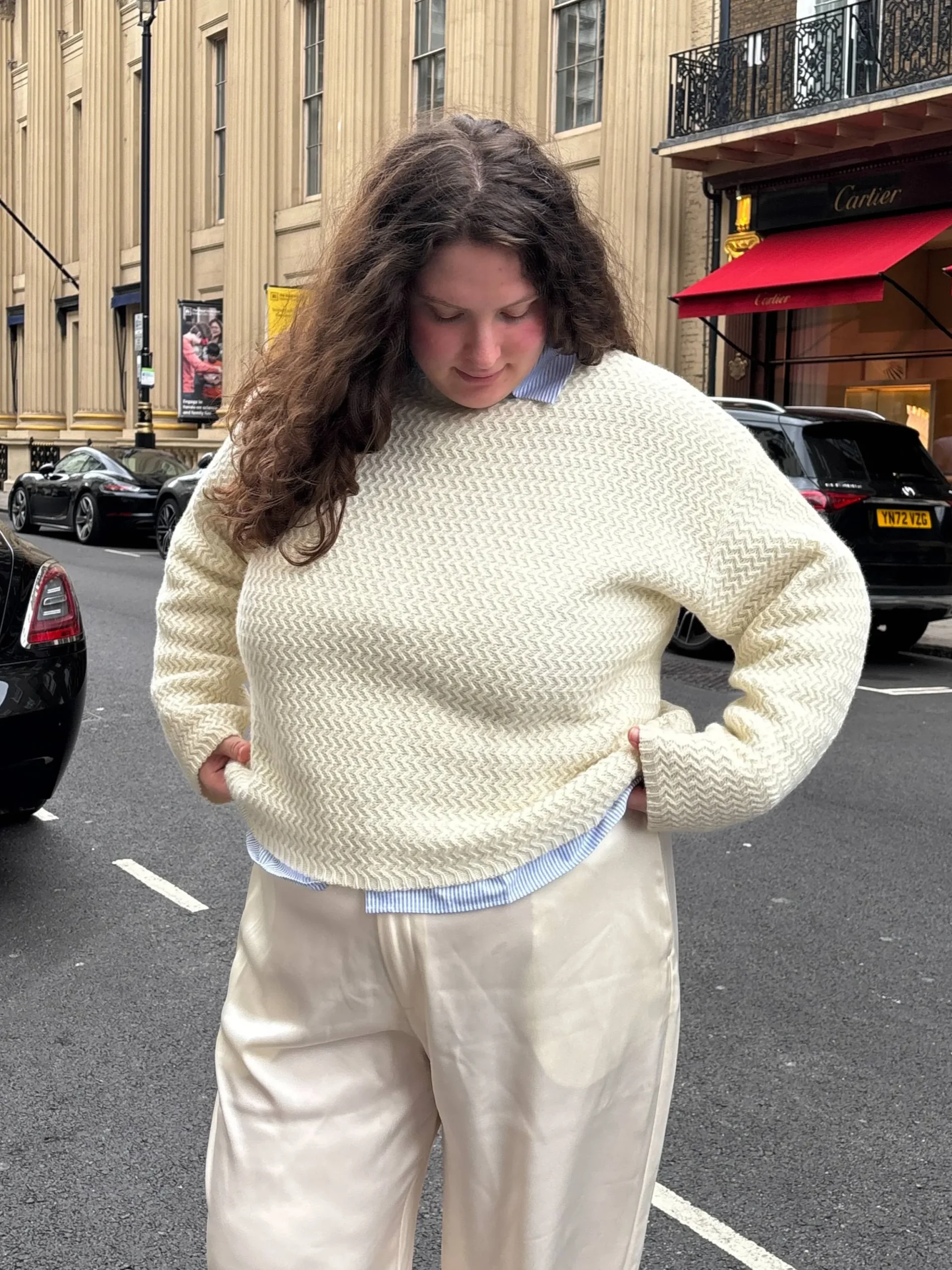 Structured Wool Sweater Cream