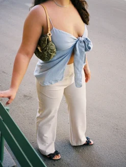 Tie Tank Top Baby Blue