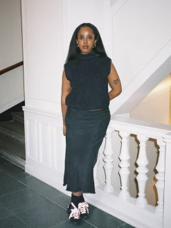 Turtleneck Top Black