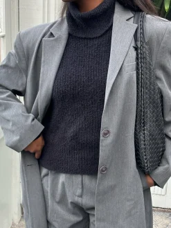 Turtleneck Top Black