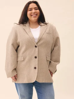 Weekend Blazer Checked Oat