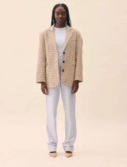 Weekend Blazer Checked Oat