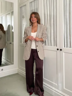 Weekend Blazer Checked Oat