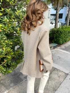 Weekend Blazer Checked Oat