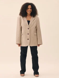 Weekend Blazer Checked Oat