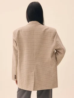 Weekend Blazer Checked Oat