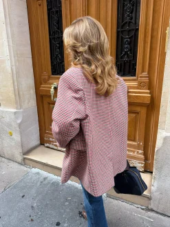Weekend Blazer Checked Red