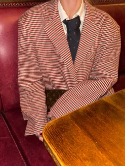 Weekend Blazer Checked Red