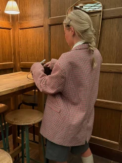 Weekend Blazer Checked Red