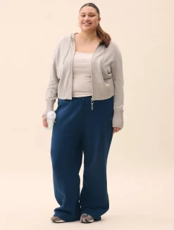 Wide Leg Sweatpants Retro Blue