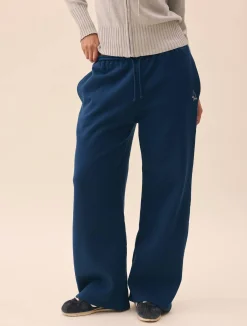 Wide Leg Sweatpants Retro Blue